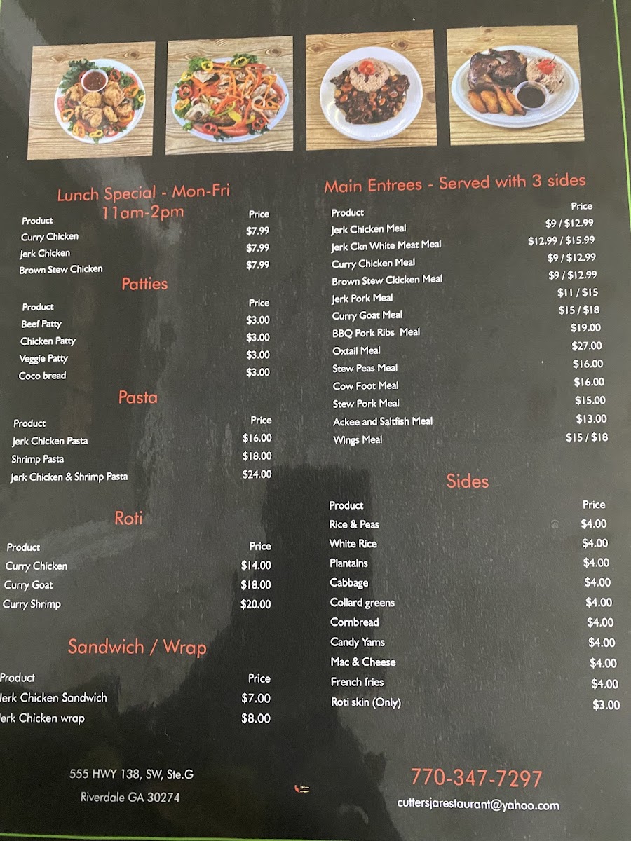Menu Cutter's (Riverdale) Jamaican Restaurant-2