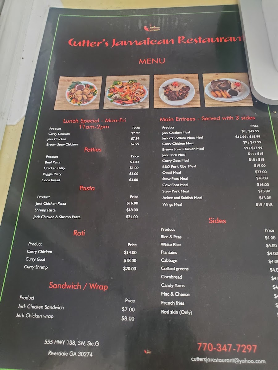 Menu Cutter's (Riverdale) Jamaican Restaurant-3